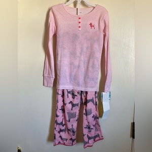 🌸Carter’s New 3pc Pink Striped Dog Print Gray, Shirt, Pants & Shorts Pajama Set